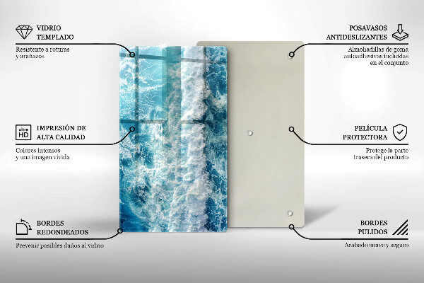Herd abdeckplatte Meerwasserwellen