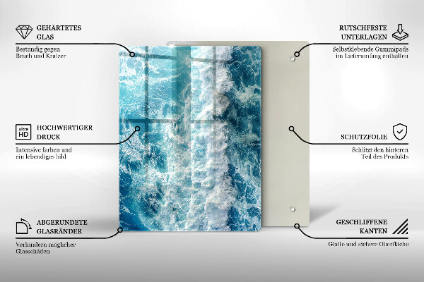 Herd abdeckplatte Meerwasserwellen