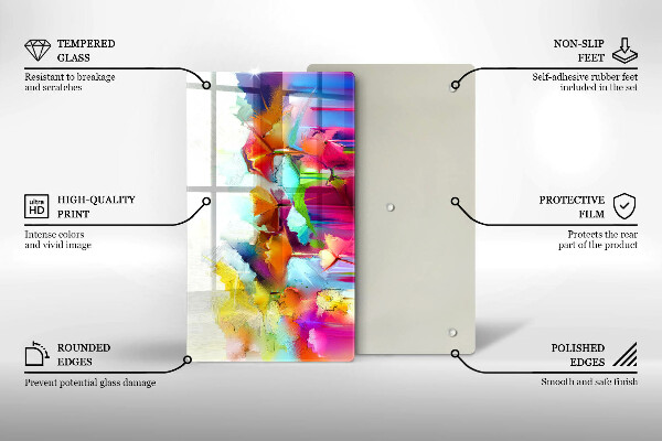 Herd abdeckplatte Bemalte Blumen