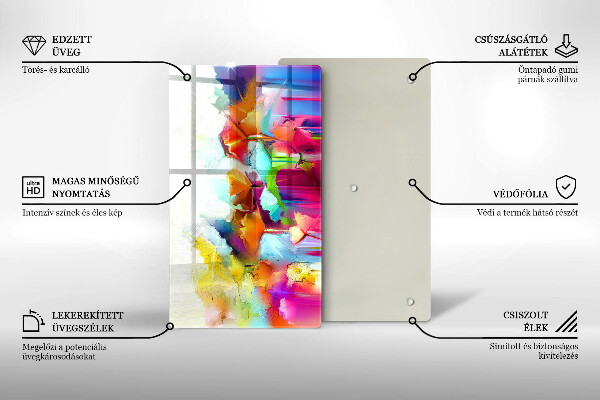 Herd abdeckplatte Bemalte Blumen