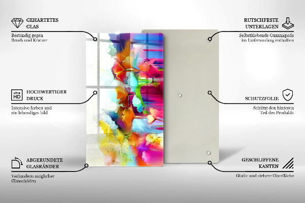 Herd abdeckplatte Bemalte Blumen