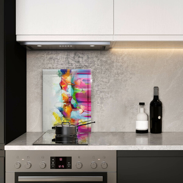 Herd abdeckplatte Bemalte Blumen