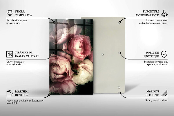 Herd abdeckplatte Pfingstrosenblüten