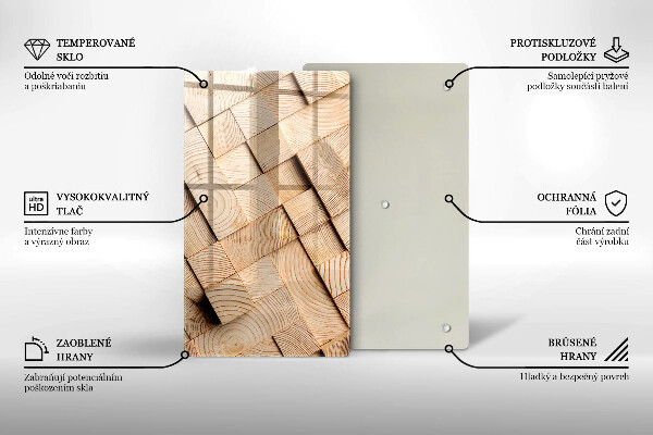 Herd abdeckplatte Holzquadrate