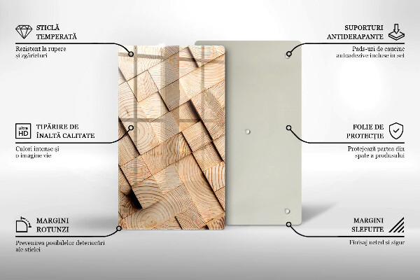 Herd abdeckplatte Holzquadrate