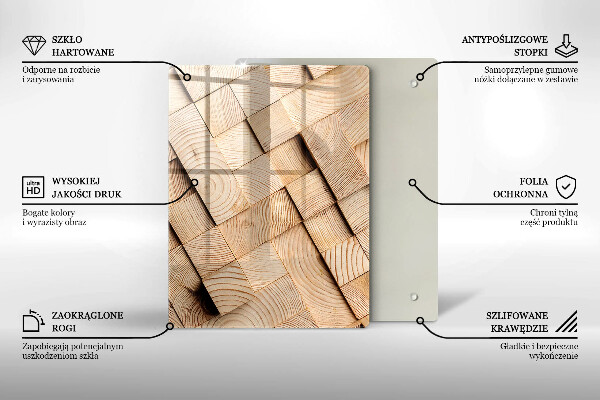 Herd abdeckplatte Holzquadrate