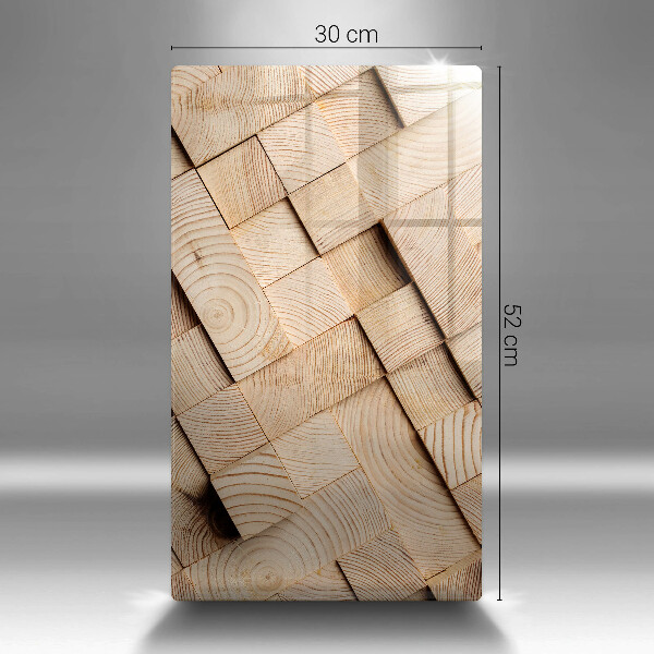 Herd abdeckplatte Holzquadrate