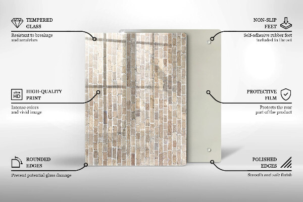 Herd abdeckplatte Helle Backsteinmauer