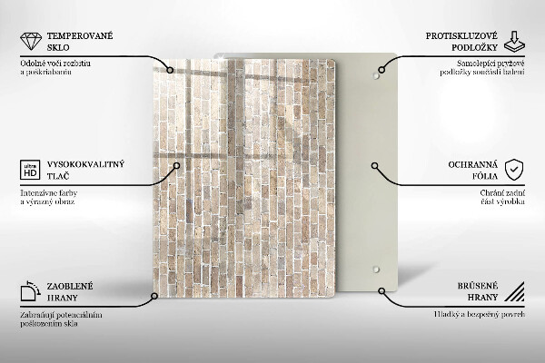 Herd abdeckplatte Helle Backsteinmauer