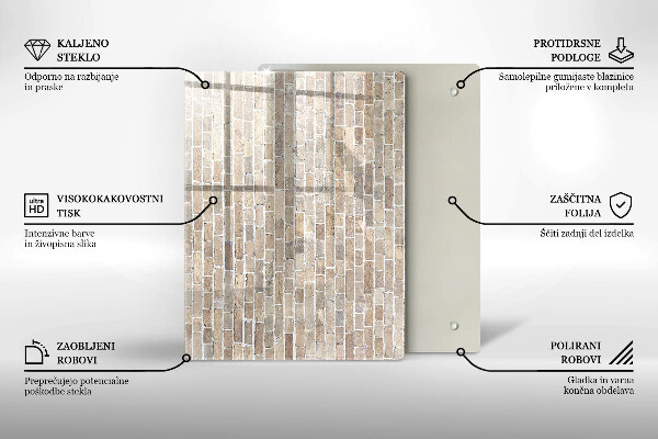 Herd abdeckplatte Helle Backsteinmauer