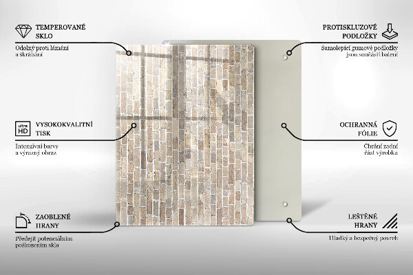 Herd abdeckplatte Helle Backsteinmauer