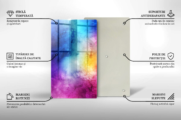 Herd abdeckplatte Regenbogen-Aquarellspritzer