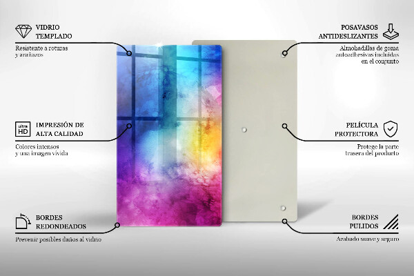 Herd abdeckplatte Regenbogen-Aquarellspritzer