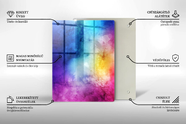 Herd abdeckplatte Regenbogen-Aquarellspritzer