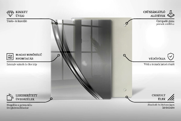 Herd abdeckplatte Metallabstraktion