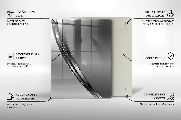 Herd abdeckplatte Metallabstraktion