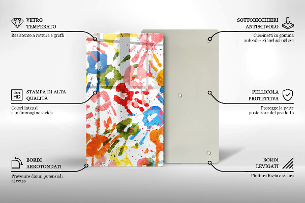 Herd abdeckplatte Spuren von Kinderhänden