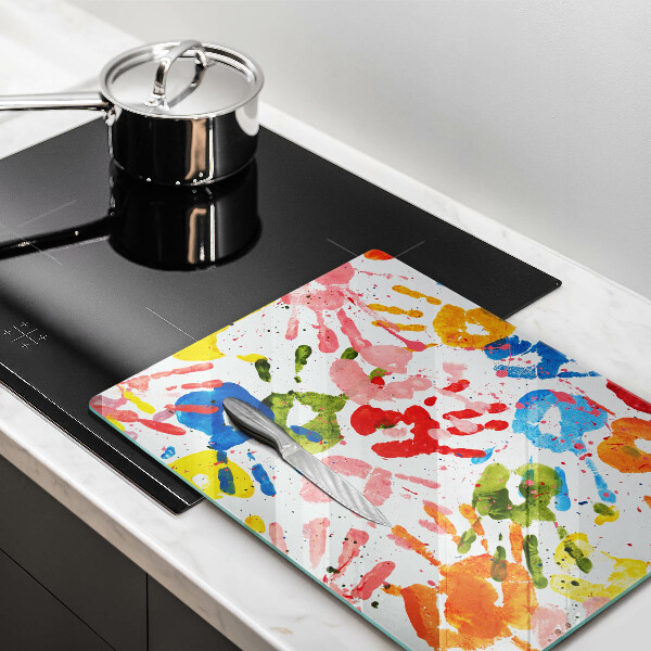 Herd abdeckplatte Spuren von Kinderhänden