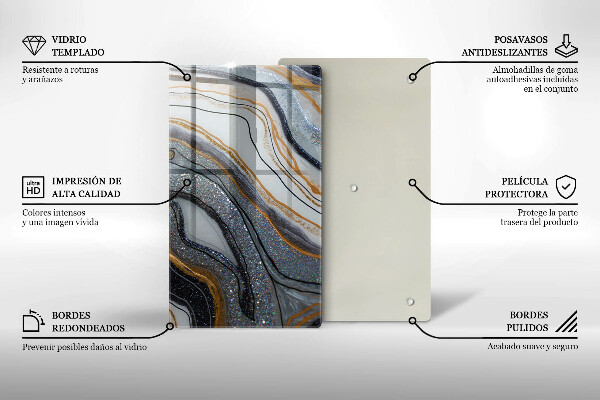 Herd abdeckplatte Rock mit Gold