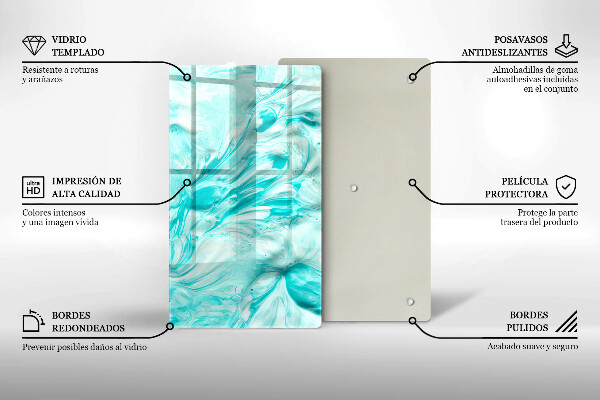 Herd abdeckplatte Abstraktionsfarben