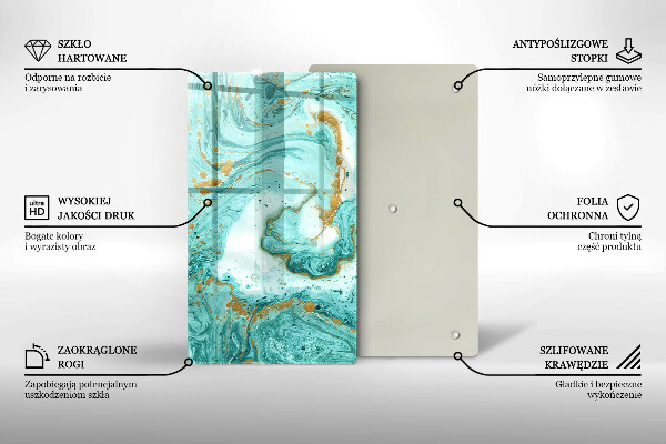 Herd abdeckplatte Blaue Abstraktion