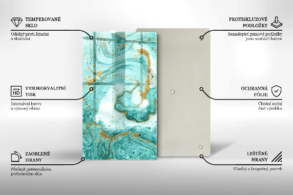 Herd abdeckplatte Blaue Abstraktion