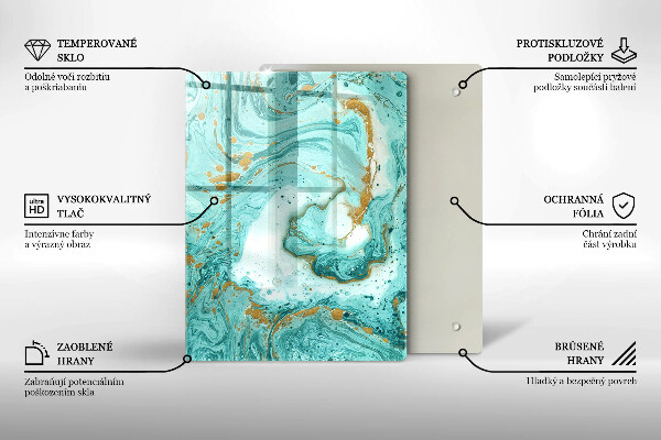 Herd abdeckplatte Blaue Abstraktion
