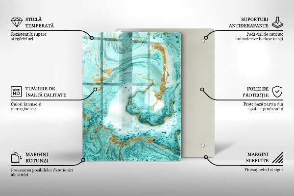 Herd abdeckplatte Blaue Abstraktion
