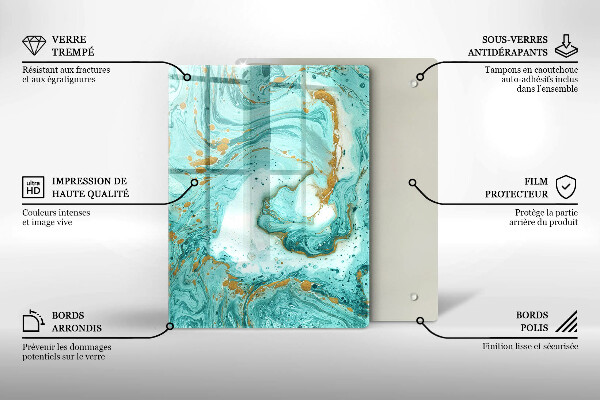 Herd abdeckplatte Blaue Abstraktion