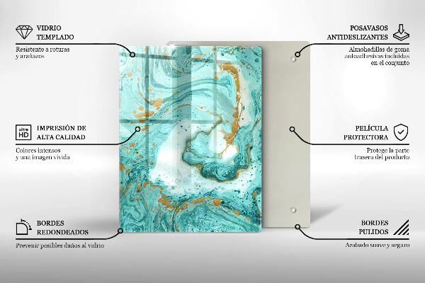 Herd abdeckplatte Blaue Abstraktion