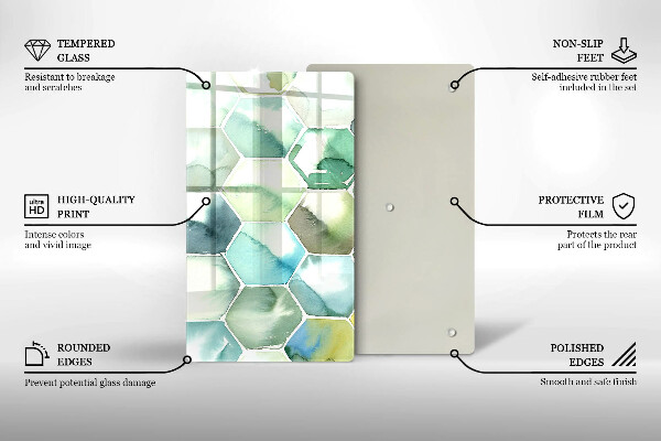 Herd abdeckplatte Aquarell-Sechsecke