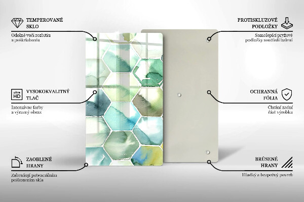 Herd abdeckplatte Aquarell-Sechsecke