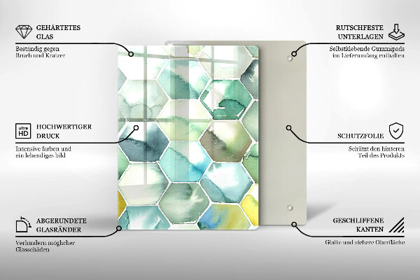 Herd abdeckplatte Aquarell-Sechsecke