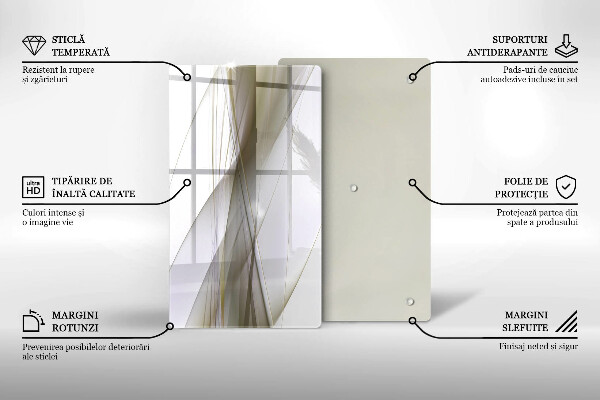 Herd abdeckplatte Abstraktes Liniendesign