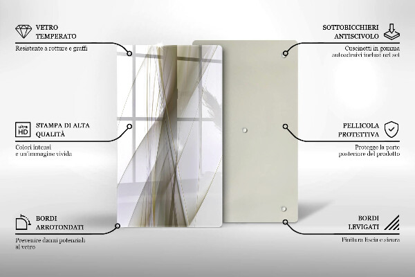 Herd abdeckplatte Abstraktes Liniendesign
