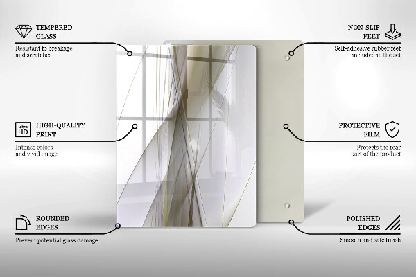 Herd abdeckplatte Abstraktes Liniendesign