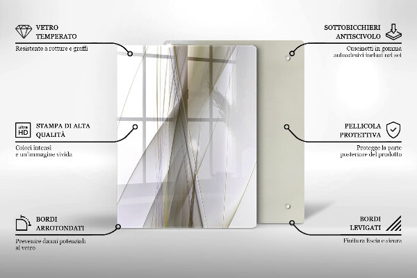 Herd abdeckplatte Abstraktes Liniendesign