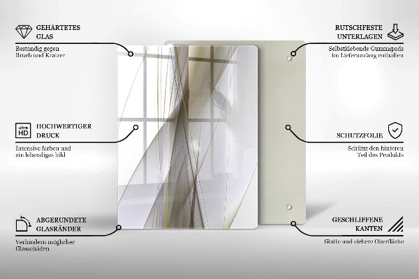 Herd abdeckplatte Abstraktes Liniendesign