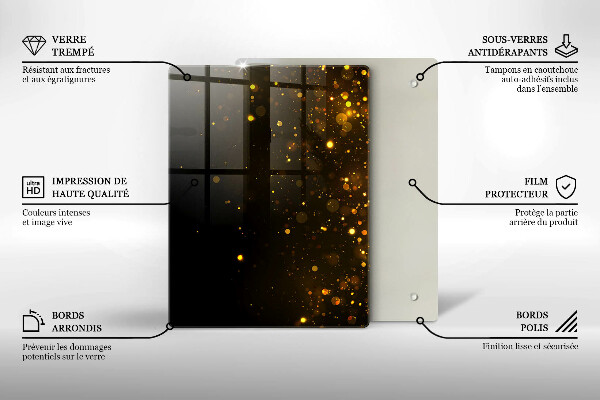 Schutz für induktionskochfeld Goldglitter