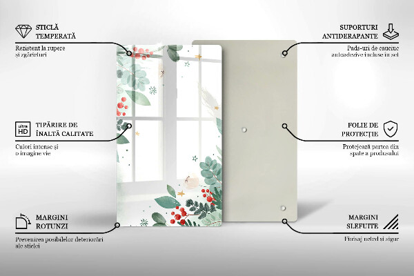 Herd abdeckplatte Aquarellblätter