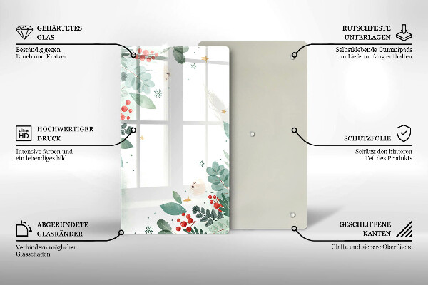 Herd abdeckplatte Aquarellblätter