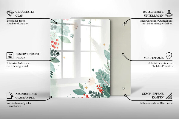 Herd abdeckplatte Aquarellblätter