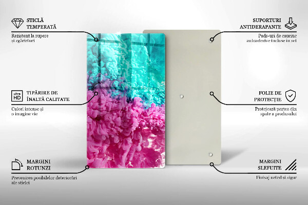 Schutz für induktionskochfeld Türkisrosa Rauch