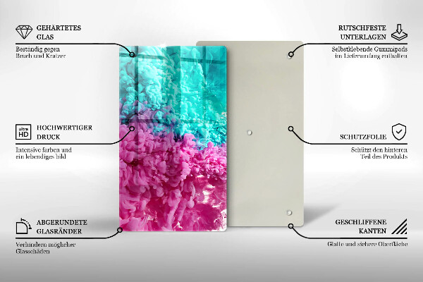 Schutz für induktionskochfeld Türkisrosa Rauch