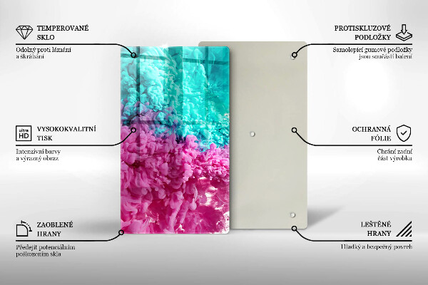 Schutz für induktionskochfeld Türkisrosa Rauch