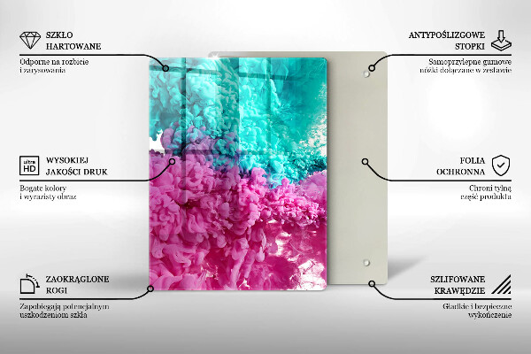 Schutz für induktionskochfeld Türkisrosa Rauch