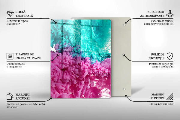 Schutz für induktionskochfeld Türkisrosa Rauch