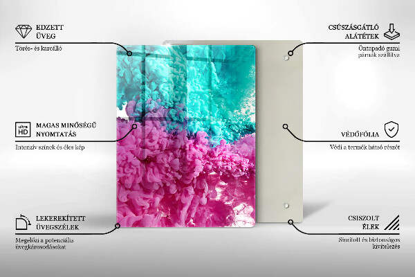 Schutz für induktionskochfeld Türkisrosa Rauch
