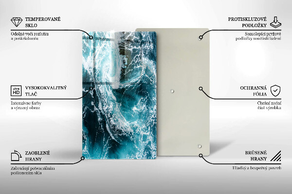 Schutz für induktionskochfeld Schäumende Wasserwellen