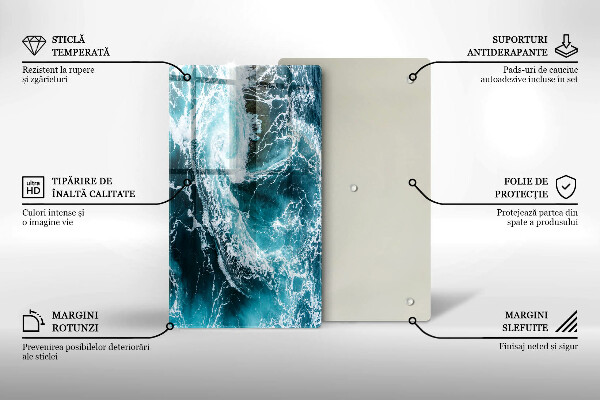 Schutz für induktionskochfeld Schäumende Wasserwellen